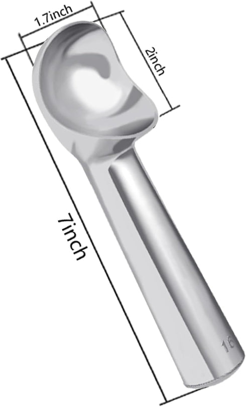 7 inches Pimoys Large Ice Cream Scoop Nonstick Anti-Freeze Metal Ice Cream Scooper Spoon One Piece Aluminum Design