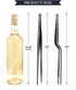 12-inch Cooking Tweezer and Offset Tweezer Set, Precision Serrated Tips, Stainless Steel Kitchen Tools