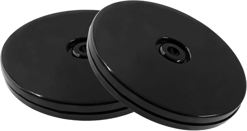 Bivethoi 2 Pack Mini Turntable Organizer, Black Rotating Tray, Acrylic Ball Bearing Plate for Kitchen, Spice Rack, TV