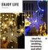 MBVBN Lights,19ft/6M 96 8 LED Curtain LED Snowflake Curtain String Lights Plug-in Window Curtain Lights with Modes