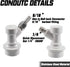 PERA Corny Keg Quick Disconnect Ball Lock Disconnect Set, Stainless Steel Swivel Nut for Home Brewing