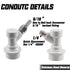 PERA Ball Lock MFL Dis-Connect Set with Swivel Nuts - 2 Pack (5/16 Gas, 1/4 Liquid Barbed)