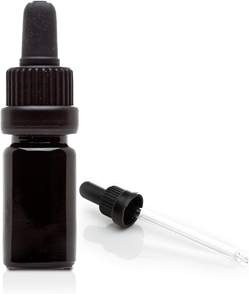 Infinity Jars Glass Dropper Bottle - 30ML Ultraviolet Black Glass Tincture Bottle with Eye Droppers, 3 Pack