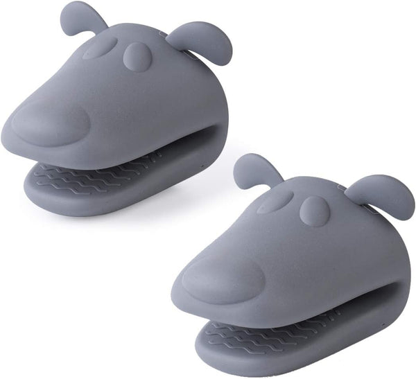 QTECLOR Mini Oven Mitts Gloves-BPA Free Silicone,Heat Resistant, Cooking Pinch Mitts Potholder