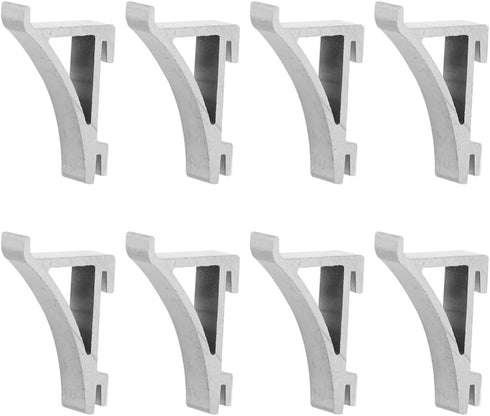 SOLUSTRE 8Pcs Aluminum Shelf Bracket Refrigerator Support Clamp Replacement Part for Cooler Shelf