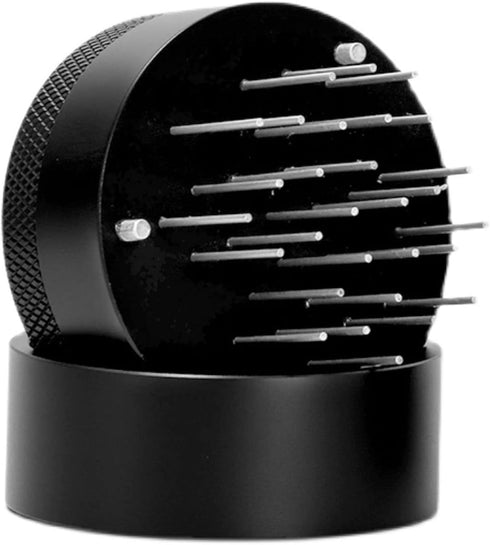 Coffee Needle Distributor, 21 Needles Coffee Cloth Powder Stirrer with Base and Stainless Steel Needle Tool