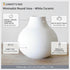 Carrot's Den White Round Vase - Minimalist Nordic, Japandi, Mid Century Modern Home Decor | Table Centerpiece, Wedding