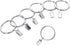 44 Pack Curtain Rings with Clips Hooks | Silver Drapery Clips with Rings, Stainless Steel Metal, 1.5 inch
