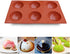 homEdge Large 6-Cavity Semi Sphere Silicone Mold, 3 Packs for Hot Chocolate Bomb, Cake, Jelly, Dome Mousse