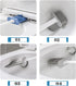 Toilet Brush and Holder, Double Brush Combination with Silicone Toilet Bowl Brush, Flat Flexible Bristles for Deep