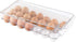 iDesign Clear Plastic Egg Holder for Fridge with Lid - 21 Egg