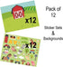Fun Express Make Your Own Farm Sticker Scene - 12 Large Sheets - DIY Stickers for Kids - Party Favors