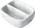 Countertop 2 MyGift Modern White Resin Sponge Holder for Kitchen Sink, Dish Sponge Holder with Compartments and Marble
