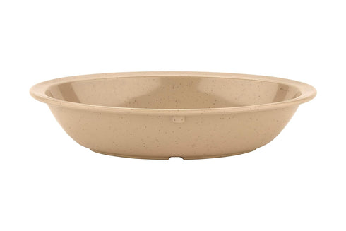 G.E.T. DN-332-S-EC Brown 32 oz. Oval Rimmed Melamine Bowls, Pack of 4 - Sandstone