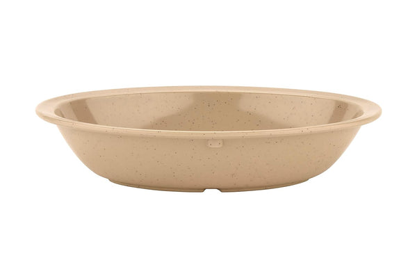 G.E.T. DN-332-S-EC Brown 32 oz. Oval Rimmed Melamine Bowls, Pack of 4 - Sandstone