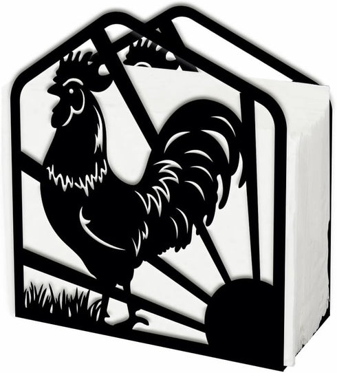 SUPERDANT Napkin Holder for Tables, Rooster Iron Freestanding Napkin Dispenser for Kitchen Farmhouse Restaurants