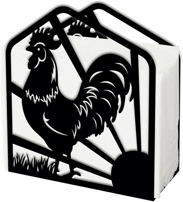 SUPERDANT Napkin Holder for Tables, Rooster Iron Freestanding Napkin Dispenser for Kitchen Farmhouse Restaurants