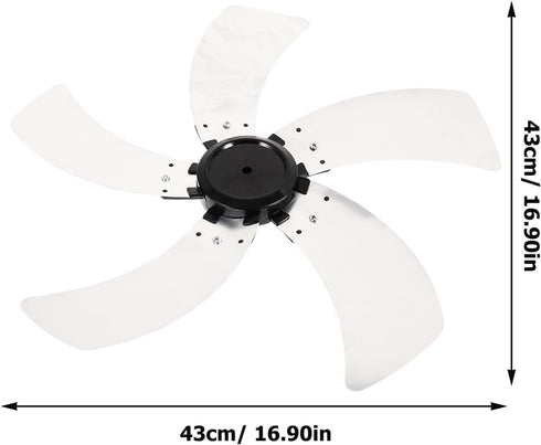 Holibanna 5 Floor Fan Blade, Alloy Fan Leaves for Table and Pedestal Fans, Indoor Fan Accessory