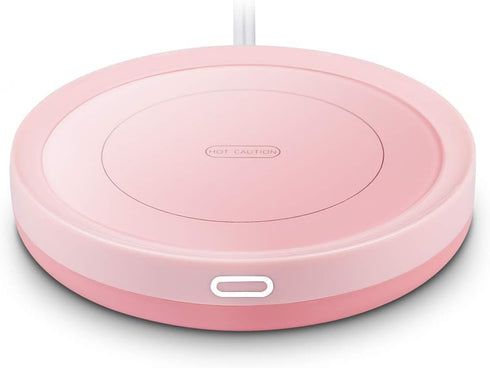 Smart Coffee Warmer, BESTINNKITS Auto On/Off Mug Warmer for Office Desk Use, Pink