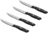 Farberware Triple-Riveted 4-Piece Steak Knife Set, High-Carbon Stainless Steel, Razor-Sharp Knives, Kitchen Knives, Set of 4, Black by Farberware
