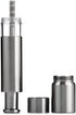 Salt and Pepper Grinder Set of 2, Stainless Steel Push Button Grinder for Black Pepper and Sea Salt