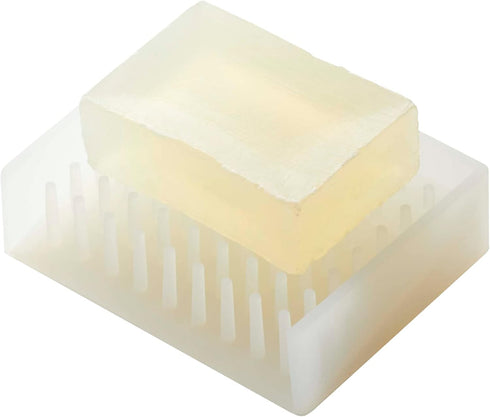 YAMAZAKI home 2992 Self Draining Soap Tray - Floating Holder Dish for Sink, One Size, Clear