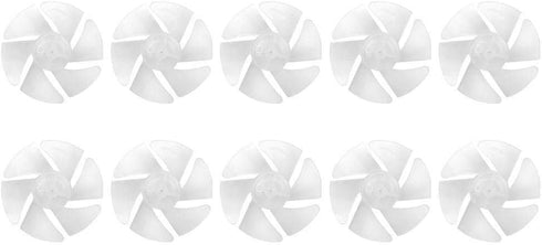 10Pcs Mini Plastic Fan Blades, Small Power Hair Dryer Fan Leaves Motor Accessories Replacement