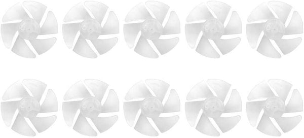 10Pcs Mini Plastic Fan Blades, Small Power Hair Dryer Fan Leaves Motor Accessories Replacement