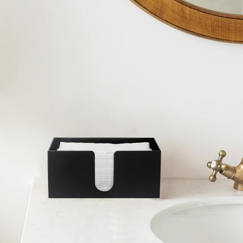 Countertop Countertop(3mm) Acrylic Paper Towel Holder, Black Acrylic Napkin Holder, Paper Towel Dispenser for C-fold
