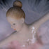 Chagar Feather Skirt Ballerina Rotating Music Box Figurine,White and Pink Manual Control Dancing Girl Musical Box