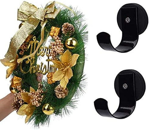 Magnetic Wreath Hanger for Front Doors, 2 Pack Metal Wreath Holder for Wreath Decorations on Steel Door