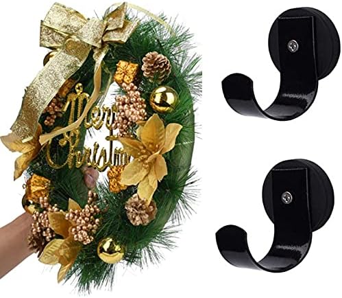 Magnetic Wreath Hanger for Front Doors, 2 Pack Metal Wreath Holder for Wreath Decorations on Steel Door