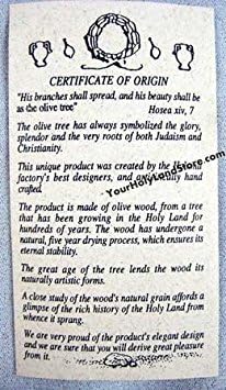 Yourholylandstore Olive Wood Mezuzah, From Israel