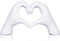 DOVDOV White Heart Hand Statues and Sculptures, White Room Decor Aesthetics for