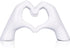DOVDOV White Heart Hand Statues and Sculptures, White Room Decor Aesthetics for