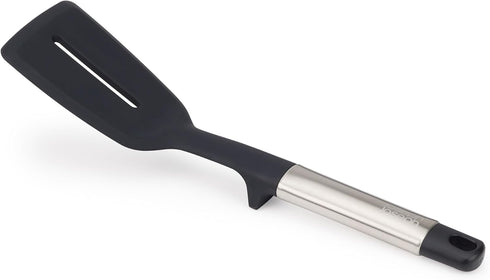 Joseph Joseph Elevate Silicone Slotted Turner, One Size Stainless Steel with Integrated Tool Rest