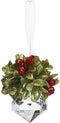 GANZ 2.5" Kyrstal Kiss Ball Ornament - Teeny Mistletoe Jewel Wedding Acrylic Kissing Crystal-like KK243