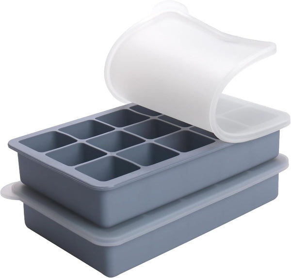 BECOKIT 2 Tbsp Silicone Freezer Molds - Perfect for Storing Garlic, Herbs, Ginger,