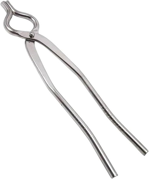 Stainless Steel Pakkad-Big, 1 Pcs, Modern Food Tongs, Silver, 10.4 x 2.2 x 0.2 Inch