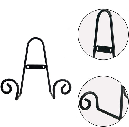 Metal Easel Plate Stand Holder for Wall Hanging Display Rack, Art Hanger, Photo Holder, Books, Bowls, Platters