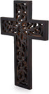 Nirvana Class Wooden Wall Hanging Cross, Handmade Antique Design for Home Living Room Décor Accessory