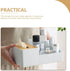 Cabilock Hair Tool Organizer Multifunction Tissue Storage Box, Desktop Organizer Box Remote Controller Box Pencil Pen Holder for Home and Office Supplies, Light Grey Bathroom Organizer Countertop