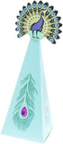 JKJF 20 Pcs Peacock Candy Boxes, Triangle Shape Party Supplies for Wedding, Kids Birthday Decorations
