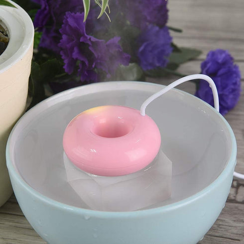 Portable Humidifier Mini Doughnut-shaped Humidifier USB Atomization Water Mist Humidifier for Home Office Car(pink) by Leapiture