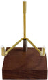 Adjustable Brass Crystal Display Stand with Walnut Base, Mineral Specimens Display Stand for Stones, Geodes