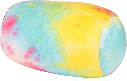 Neck Roll Pillow Tube Microbead Pillows, 7 and 12 Inches Travel Pillows for Chair Sleeping, Tie Dyeing
