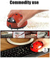 Mini Portable Handheld Cordless Tabletop Crumb Sweeper, Desktop Dust Vacuum Cleaner (Red)