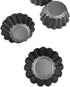 DaKuan 12 Packs Egg Tart Mold, Mini Pie Pans Tin Pan Baking Tool, Carbon Steel Cupcake Cake Muffin Mold, 2.6 Inch