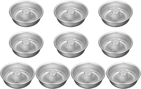 10PCS Non-Stick Individual Donut Pan for Baking, Sturdy Anodized Aluminum Alloy, DIY Doughnut Cake Mould Bakery Tools