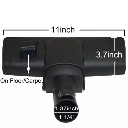 EZ SPARES Replacement SBB Parquet Twister Brush - ML Brush Attachment, 35mm Floor Brush with Big Wheel Metal Base